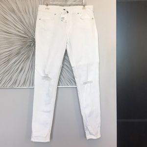 White ripped skinny jeans